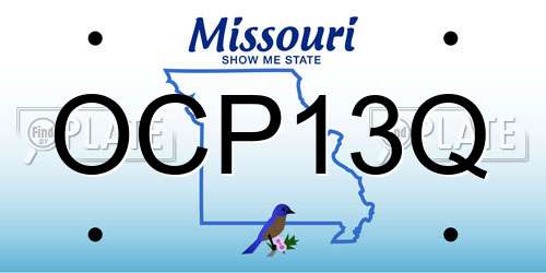 OCP13Q Missouri License Plate