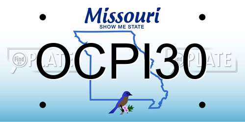 OCPI30 Missouri License Plate