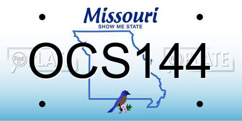 OCS144 Missouri License Plate