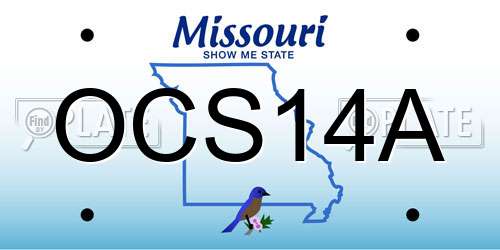 OCS14A Missouri License Plate