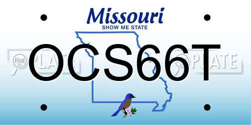 OCS66T Missouri License Plate