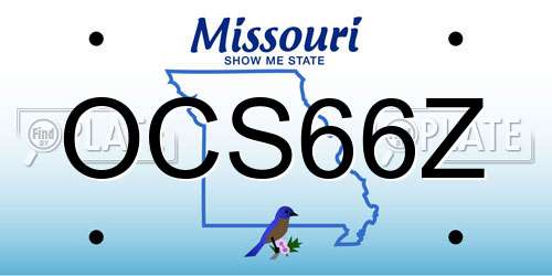 OCS66Z Missouri License Plate
