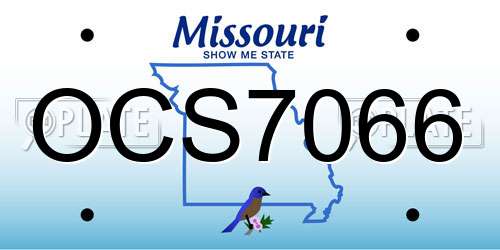 OCS7066 Missouri License Plate
