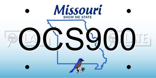 OCS900 Missouri License Plate