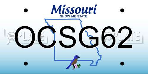 OCSG62 Missouri License Plate