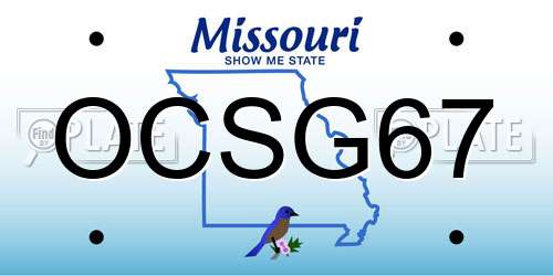 OCSG67 Missouri License Plate