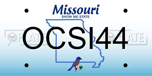 OCSI44 Missouri License Plate