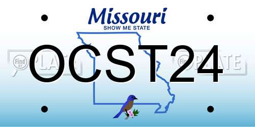 OCST24 Missouri License Plate