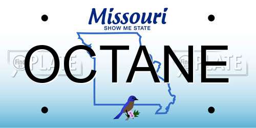 OCTANE Missouri License Plate