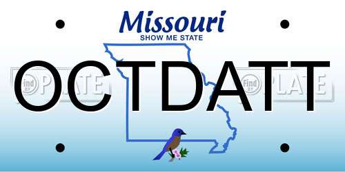 OCTDATT Missouri License Plate