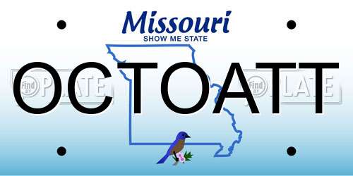 OCTOATT Missouri License Plate