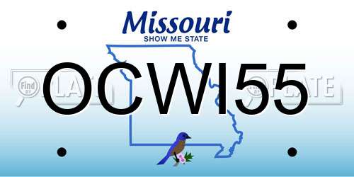 OCWI55 Missouri License Plate