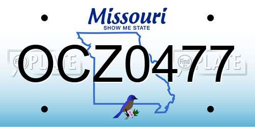 OCZ0477 Missouri License Plate