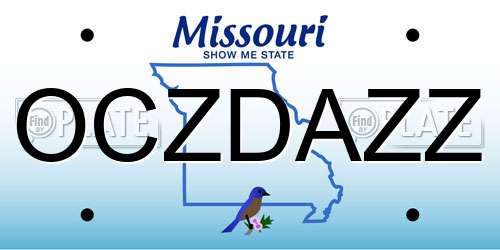 OCZDAZZ Missouri License Plate