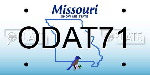 ODAT71 Missouri License Plate