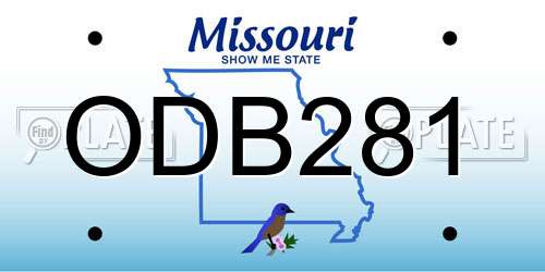 ODB281 Missouri License Plate