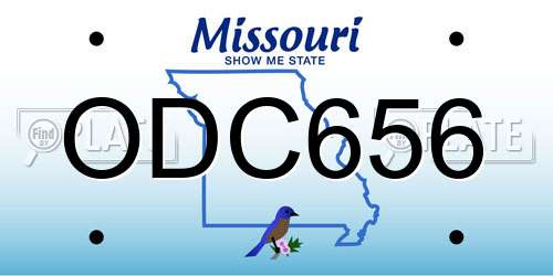 ODC656 Missouri License Plate
