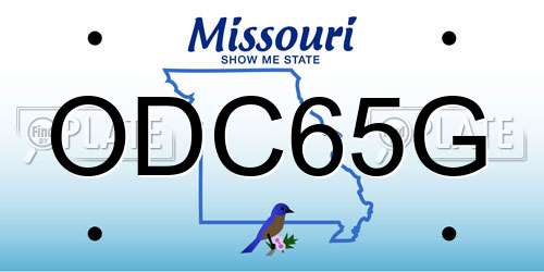 ODC65G Missouri License Plate