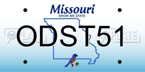 ODST51 Missouri License Plate