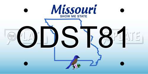 ODST81 Missouri License Plate