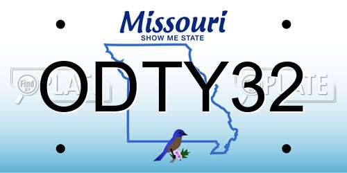 ODTY32 Missouri License Plate