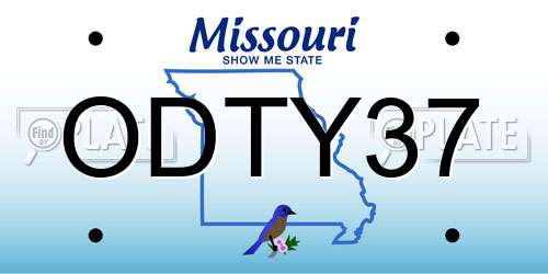 ODTY37 Missouri License Plate