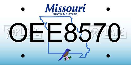 OEE8570 Missouri License Plate