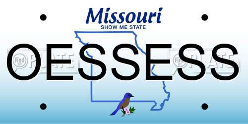 OESSESS Missouri License Plate