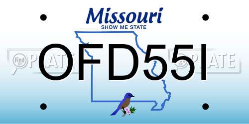 OFD55I Missouri License Plate