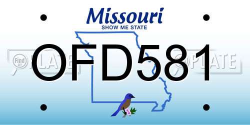 OFD581 Missouri License Plate