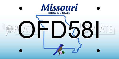 OFD58I Missouri License Plate