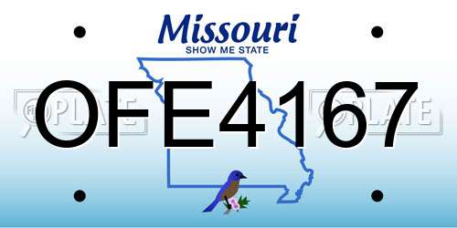 OFE4167 Missouri License Plate