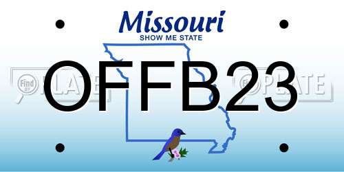 OFFB23 Missouri License Plate