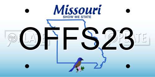 OFFS23 Missouri License Plate