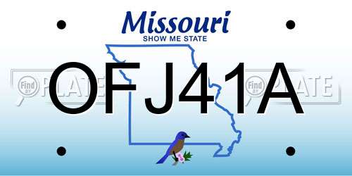 OFJ41A Missouri License Plate