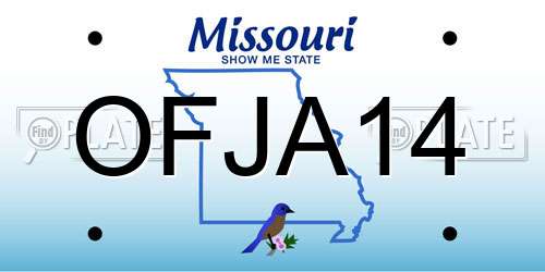OFJA14 Missouri License Plate