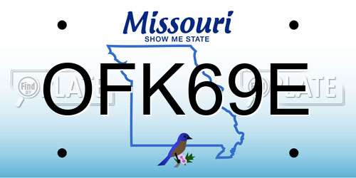OFK69E Missouri License Plate