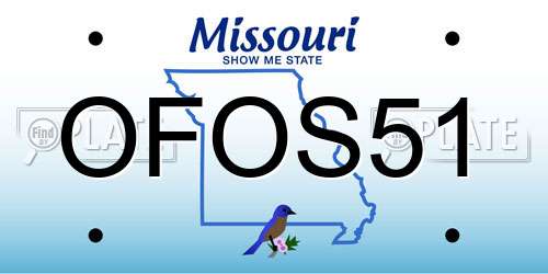 OFOS51 Missouri License Plate