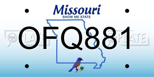 OFQ881 Missouri License Plate