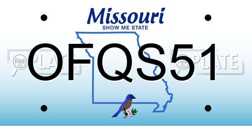 OFQS51 Missouri License Plate