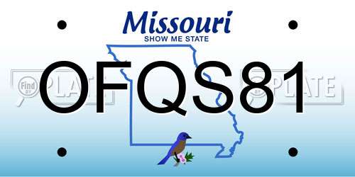 OFQS81 Missouri License Plate