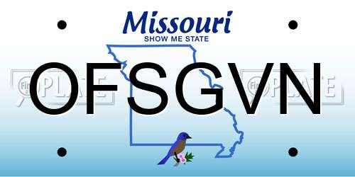 OFSGVN Missouri License Plate