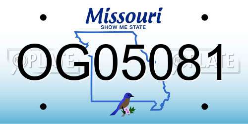 OG05081 Missouri License Plate