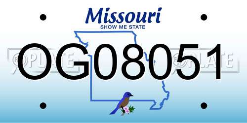 OG08051 Missouri License Plate