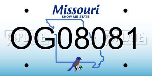 OG08081 Missouri License Plate