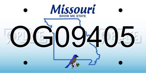 OG09405 Missouri License Plate