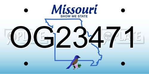 OG23471 Missouri License Plate