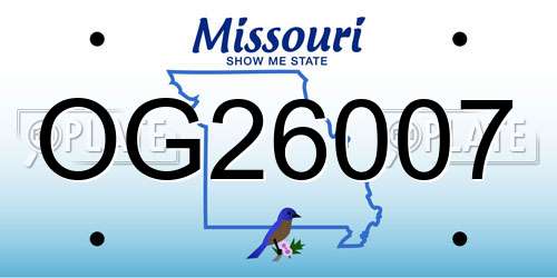 OG26007 Missouri License Plate