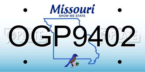 OGP9402 Missouri License Plate