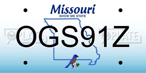OGS91Z Missouri License Plate